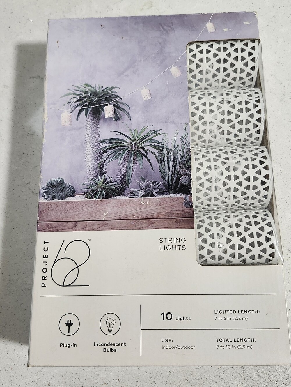 New Project 62 Modern Indoor Outdoor String Lights 10 White Lanterns White Wire